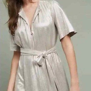 Sabina Musayev Gold Metallic Mini Dress